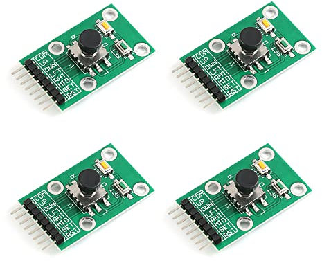 RAKSTORE Lot de 4 boutons de navigation à cinq directions pour jeu MCU 5D - Clavier indépendant pour module de joystick Arduino