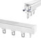 LIYI929GP Aluminium Curtain Rail Gardinenstange Vorhang Schiene, 1-Track Curtain Tracks for Sliding Curtains, Ceiling Rail Wall Curtain Poles System with Hooks, Motorhome Room Divider, Raumteiler