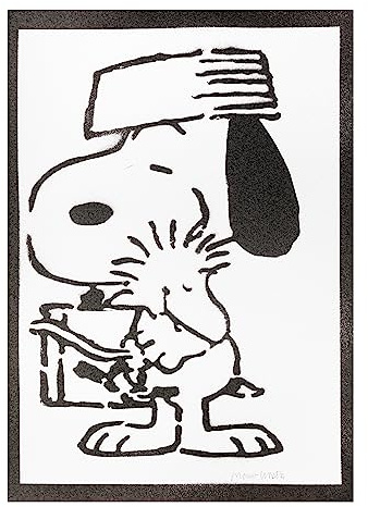 moreno-mata Echtes Handgemachtes Graffiti Snoopy Aesthetic Poster & Kunstdrucke Bilder Plakat Handmade Deko Wandbilder Wohnzimmer Wanddeko Geschenke für Männer und Frauen
