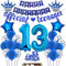 Blau 13 Jahr Geburtstag Jungen Offizielle Teenager 13. Geburtstag Dekorationen Jungen Luftballon 13. Geburtstag Blau Jungen 13 Jahr Geburtstagdeko Offizielle Teenager Ballons 13. Tortendeko Blau