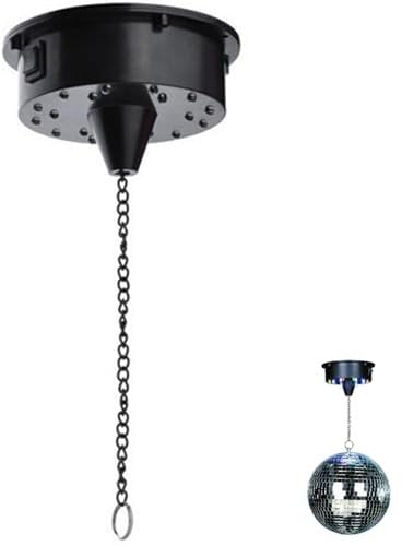 Disco Ball Motor With Chain Light Up Hanging On/Off Switch Rotator LED Battery Powered Sound Activated Spinner for Dancing Party