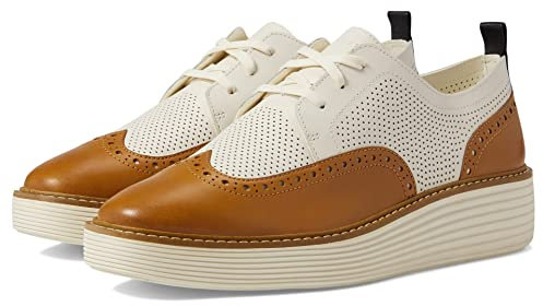 Cole Haan Originalgrand Platform Wing Tip Oxford, Pekannuss/Elfenbein, 39 EU
