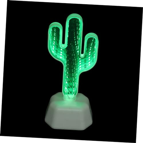 UKCOCO 3st Kaktus-partydekorationen Nachtlicht Spiegelleuchten Lichtzeichen in Kaktusform Kaktus Licht Kaktus Lampe Kaktus- Tunnellampe Neonlicht Batterie Weiß Tunnellicht Mädchen