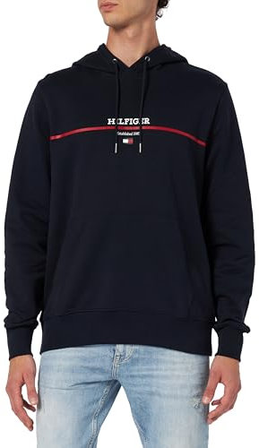 Tommy Hilfiger Herren Hoodie Regular Fit, Blau (Desert Sky), M
