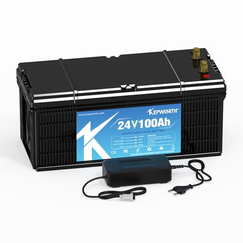 Riscaldamento Lifepo4 Batteria 24v 100AH al litio con celle di grado A e BMS 100A per Trolling Motor Camping Sistema solare Lawn Mover Applicazione domestica Supporto Serie e Parallelo