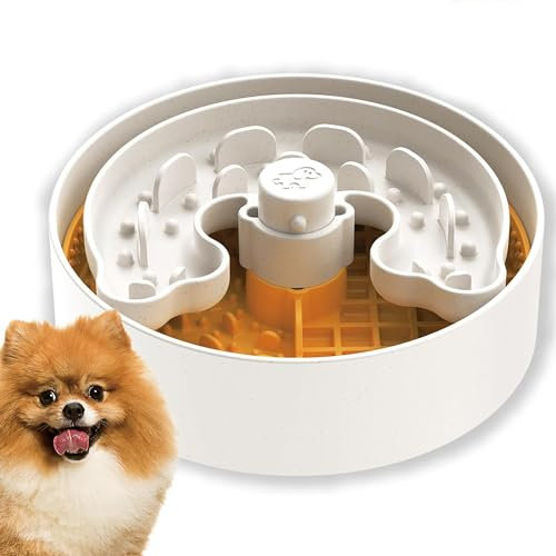 Vealind Gamelle pour chien à alimentation lente - Puzzle Feeder Intelligence - Gamelles réglables pour chiens de taille moyenne et petite - Orange
