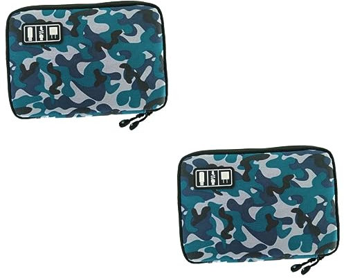jojofuny 2 Piezas 2 Bolsa de Accesorios electronicos Bolsa de Viaje electrónica Estuche para Discos Duros externos Estuche para Gadgets electrónicos Organizador electronico USB