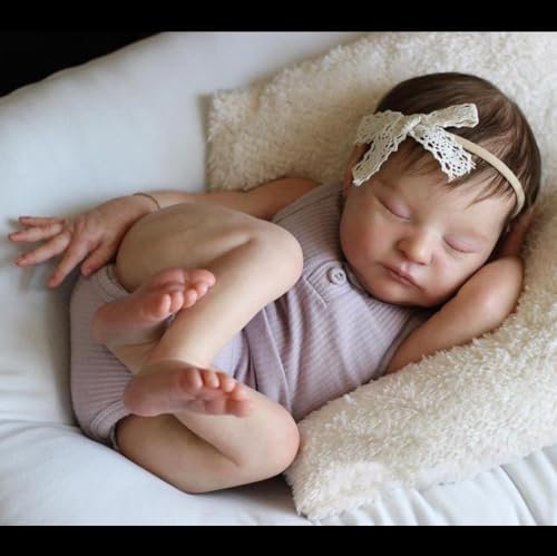 Anano Reborn Baby Puppen Laura 19 Inch Neugeborene Real Life Baby Puppe, die Aussehen echte weiche Tuch Körper Kinder Alter 3+