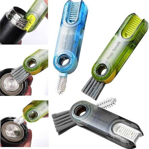 3 in 1 Multipurpose Bottle Gap Cleaner Brush,3 in 1 Cup Lid Gap Cleaning Brush Set,Cup Cover Cleaning Brush,Cup Crevice Cleaning Tools,Home Kitchen Cleaning Tools(3pcs)