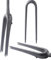 Nero Opaco, rastremato, Forcella Rigida in Fibra di Carbonio Gravel 700C Forcella Rigida per Bici da Strada in Fibra di Carbonio QR 9 mm Freno a Disco Perno Passante 1-1/8'' Tubo Dritto/rastremato f