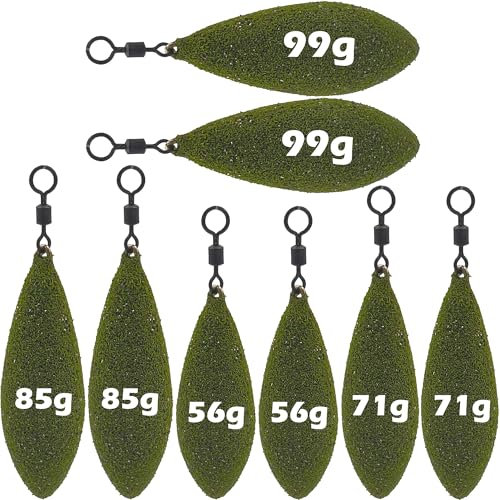 Paradox Fishing getarntes Karpfenblei Set 8 Stück - je 2X 56g/71g/85g/99g I Karpfenbleie Karpfen Blei Angel Blei Grundblei Karpfen Angeln - Angelzubehör