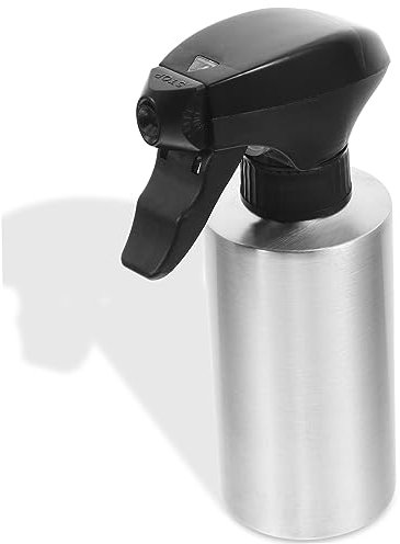 BEBEMOKO Arrosoir en acier inoxydable argenté pour cheveux, huile essentielle, bouteille d'arrosoir pour extérieur, brume fine, plante d'intérieur