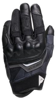 Dainese - Ermex-Handschuhe, Damen-Sommer-Motorradhandschuhe, atmungsaktiv mit Mesh-Einsätzen, starre Knöchelprotektoren, Lederverstärkungen, Touchscreen, Schwarz und Weiß, Größe S