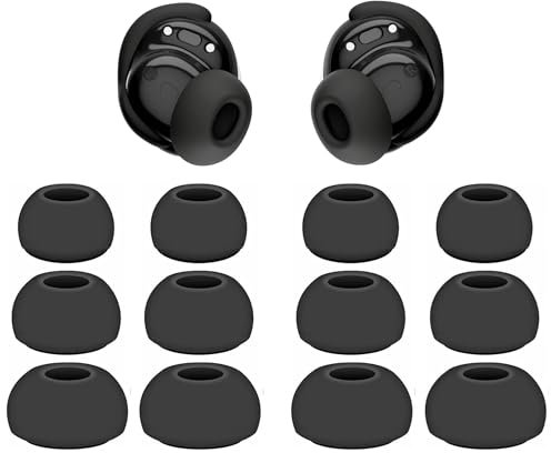 Replacement Earbuds Tips Silicone Ear Tips Compatible with Bose New QuietComfort Earbuds, Black, Earphones Eartips Earpads Ear Caps S/M/L 3 Size 6 Pairs,Black 803b
