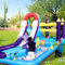 Scivolo d'acqua gonfiabile per adulti e bambini, 4,9 m, scivolo commerciale gigante con piscina a spruzzo più grande/ventilatore da 480 W, scivolo d'acqua per adulti per cortile all'aperto, 4,9 x 2,1