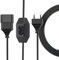 yivom 2 Meter LED Dimmer mit Schalter Dimmer für Led Lampen Euro Stecker Verlängerungskabel Led Dimmer Schnur-Drehdimmer für Led Lampen 230v(Schwarz)