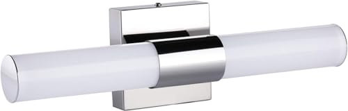 wisdom line Applique Murale LED Moderne, 46cm, Blanc Froid 6000K, 10W, Gradable, Luminaire de Salle de Bain, Chrome