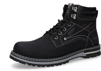 Dockers by Gerli Men's Classic Ankle Boots, Men's Ankle Boots, Interchangeable Footbed, Black 100, 10 UK