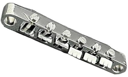 Un juego de 12 puentes de cuerdas para guitarras eléctricas LP Cromados Puente Guitarra Principiantes