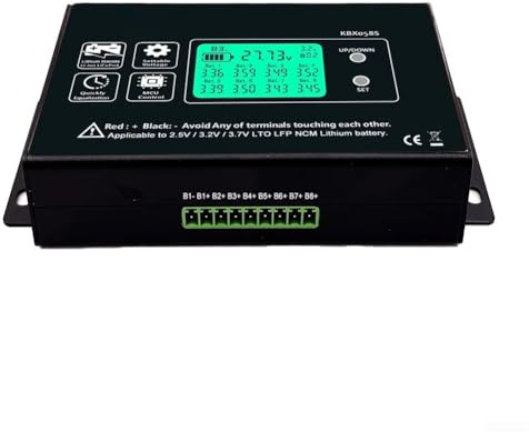 KBX058S Batterie-Equalizer mit 5 A Strom für 3 2 V 6 4 V 9 6 V 12 8 V Akkupacks mit 100 cm Verlängerungskabel und M8-Terminal