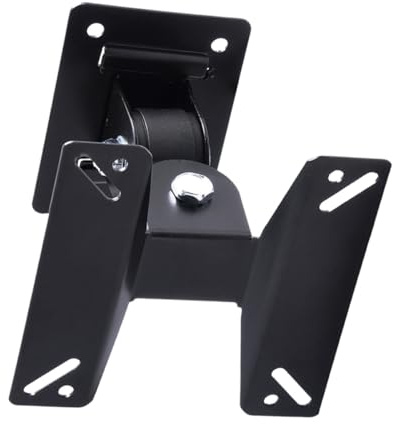 LALADEFIEE Tv Black Rotation Holder Wall Mount Bracket with Cable Concealment and Metal Construction for Flat Panel Tv Suitable for Family and Public Places