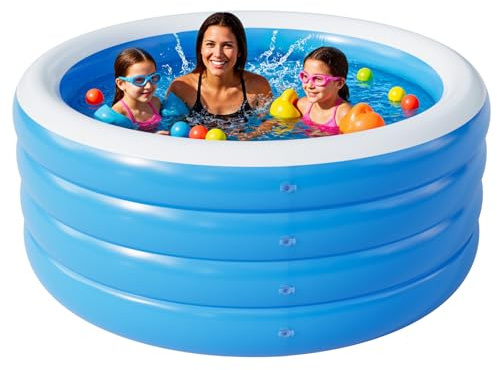 Piscina Gonfiabile per Adulti, Piscina Gonfiabile da 178x76 cm, Piscina Gonfiabile Familiare Tonda Profonda di Dimensioni Piene per Esterni, Cortile