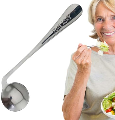 Cubiertos En Ángulo Old Man: Cuchara Con Tenedor Acodado, Cuchillo Nelson | En Ángulo Con Alimentación Automática | Ayuda Adaptativa Para Comer Para Personas Mayores, Comedor Ergonómico Para Aliviar La