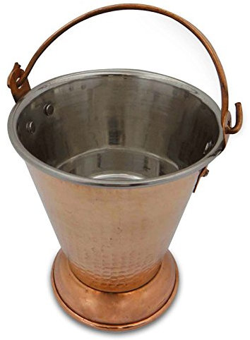 IBA Indianbeautifulart Vaisselle Servant des ustensiles en Acier au cuivre Balti Ustensiles de Cuisine India Dia 4.1 Pouces