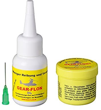 GEAR-FLON Sparset Hochleistungsfett 20 Gramm und Hochleistungsöl 25 Ml