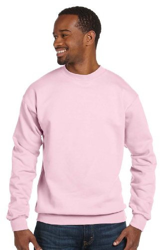 Hanes, Comfortblend® EcoSmart® – Felpa con scollo rotondo da uomo rosa Pale Pink