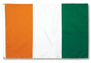 Flagge Elfenbeinküste 90 x 150 cm Fahne mit 2 Ösen 100g/m² Stoffgewicht Hissflagge