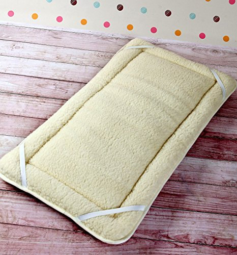 Unterbett Merino PERUGIANO Schurwolle Wolle 550g/m² Matratzenauflage Bettauflage Schonbezug 90x190cm. Mit Gummizügen für perfekten Sitz