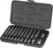 Ensemble de 22 Pièces TORX (30, 75mm) Jeu de Douille Jeu d'embouts (T20 T25 T30 T35 T40 T45 T50 T55 T60 T70) + 2 adaptateurs 1/2 & 3/8 pouce - Ensemble de clés à douille (HRC 58-62) - Acier S2, Cr-V