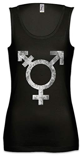 Urban Backwoods Transgender Symbol Damen Frauen Tank Top Shirt Schwarz Größe L