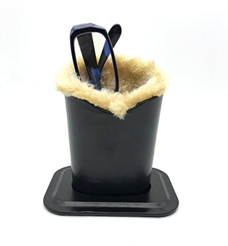 Wommty Porte-Lunettes avec Peluche de Velours de Cuir d'unité Centrale, étui de Support de Lunettes de Protection pour le Bureau à la Maison et l'école (1 Titulaire)