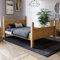Vida Designs - Corona Double Bed Frame, 4 ft 6 in, High Foot End, Made from Distressed Waxed Pine, Solid Wood, Beige, 110 x 149 x 207 cm