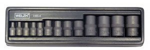 Welzh Werkzeug 13pc E-Star/Torx Impact Socket Set 1/4dr-3/8dr and 1/2dr E4-E24