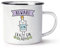 Beware Crazy Gin Lady Retro Enamel Mug Cup