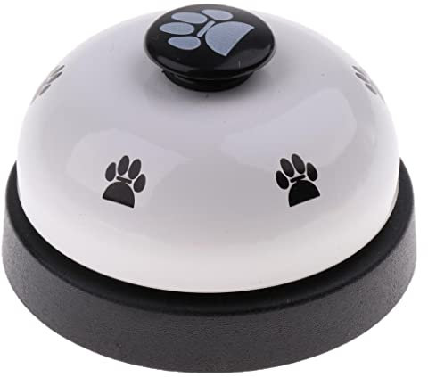 Baoblaze Hunde Tischglocke Hundeglocke Töpfchen Training Ausbildung Glocke für Kleine, Mittlere und Große Hunde, Weiß