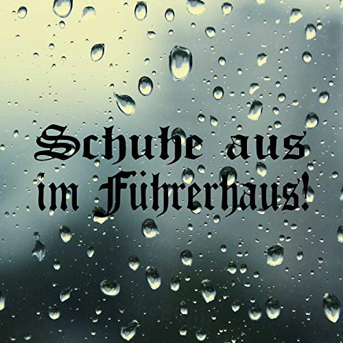 SUPERSTICKI Schuhe aus im Führerhaus ca 20cm Auto Aufkleber Tuning Spruch Fun Lustig Aufkleber Decal Sticker aus Hochleistungsfolie