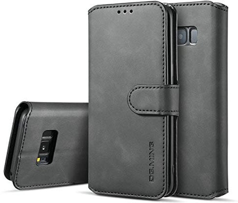 UEEBAI Étui en Cuir PU pour Samsung Galaxy S8, étui à Rabat Vintage rétro de qualité supérieure en TPU [emplacements pour Cartes] [Fermeture magnétique] Fonction Support Folio Antichoc Protection