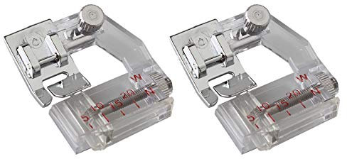Jopto Lot de 2 Pieds de Biais réglables Portables pour Machines à Coudre domestiques Singer, Brother, Janome, Toyota, New Home, Elna