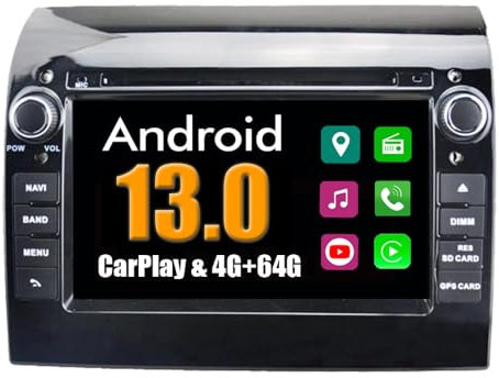 RoverOne Autoradio pour Fiat Ducato pour Citroen Jumper pour Peugeot Boxer avec DVD Multimédia Stéréo GPS Navigation Radio Bluetooth