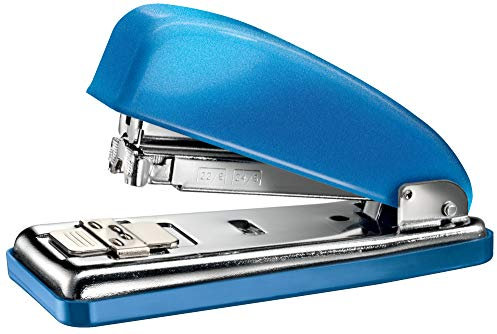 Grapadora petrus 226 classic wow azul metalizado capacidad 30 hojas en blister