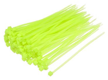 sourcing map 300 Stück Markierung Kabelbinder Fluoreszenz Grün 100mmx2.5mm Selbstsichernde Kabelbinder Set Beständige Kabelbinder Wiederverschließbar Kabel Organizer für Kabelmanagement