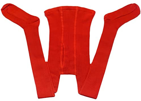 Weri Spezials Herrenstrumpfhose Baumwolle mit Eingriff Herren Strumpfhose in mehreren tollen Muster und Farben (54-56, Rot Rippe)