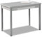 ASTIMESA Mesa de Cocina con Alas de Cristal Gris 100x60 cms