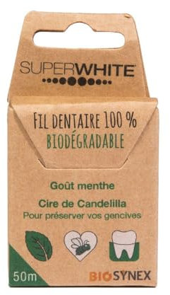 Superwhite Biologisch Abbaubarer Dentalfaden 50 m