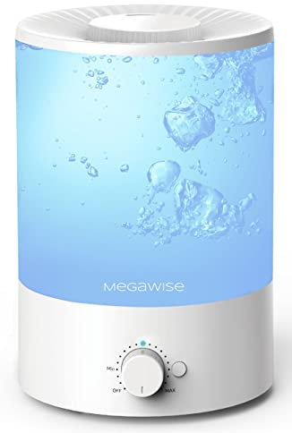 MegaWise Healthy Top-Refill Cool Mist Luftbefeuchter für Schlafzimmer, 3.8 l Diffusor für ätherisches Öl, automatische Abschaltung