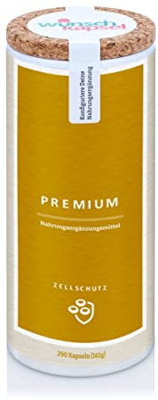 Zellschutz Wunschkapsel Premium Mix mit hoher Bioverfügbarkeit | für besseren Schutz der Zellen | mit Spermidin, Rutin, OPC und Bioflavonoiden | 290 Kapseln